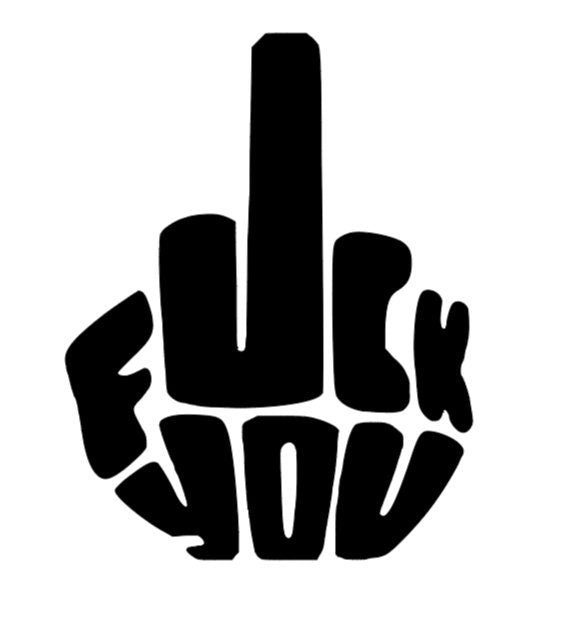 Fuck You FU Car Decal