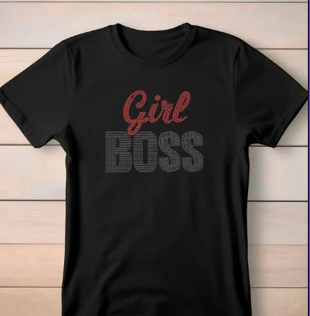 Girl Boss Faux Rhinestone Tank T-Shirt