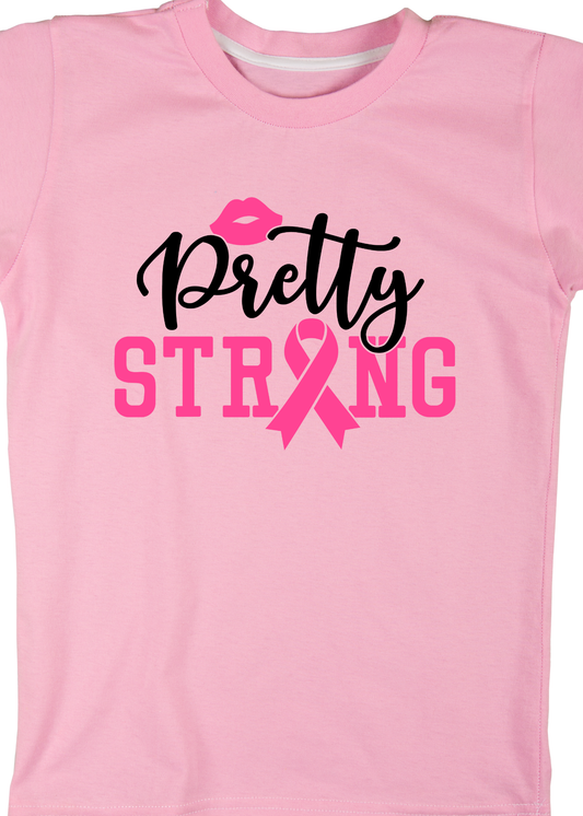 Pretty Strong Breast Cancer Shirt - Pink